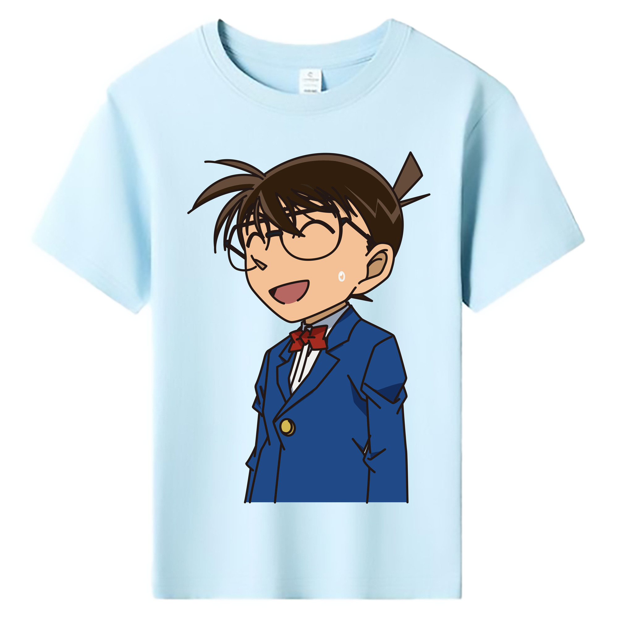 （画像用） 名探偵コナン 江戸川 コナン Detective Conan Conan Edogawa 綿100％キッズTシャツ（フロントプリント）